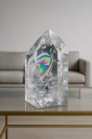 Lemurian Bergkristallspitze 9,7 cm – 460 g 🌈 